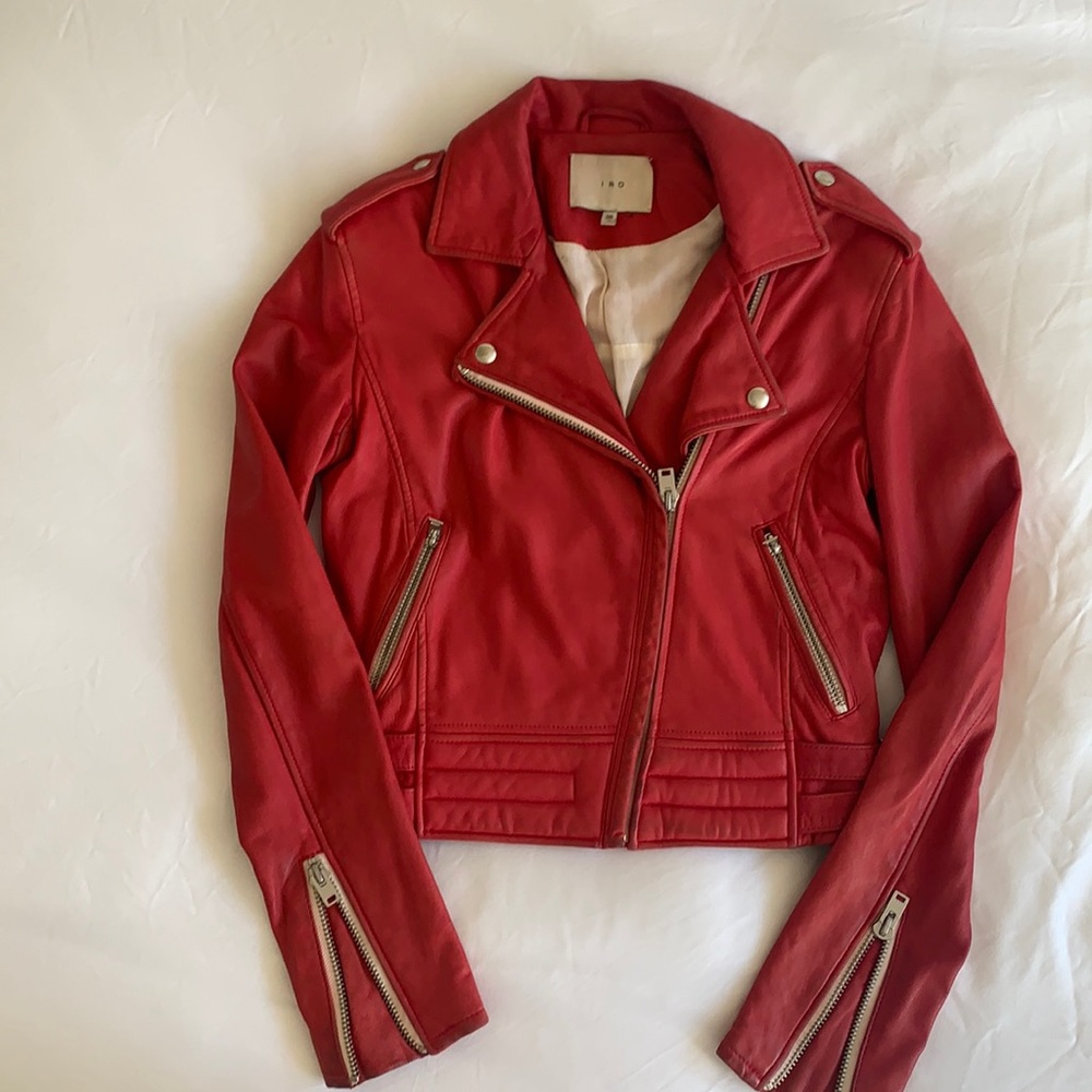 IRO Leather Jacket - Vintage Red
